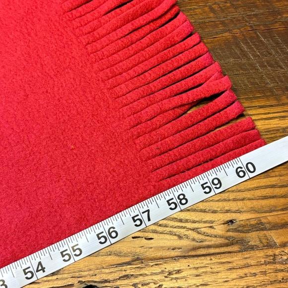 Red & Cream Fleece Scarf & Mitten Set - Perfect for February style!! - Picture 5 of 5